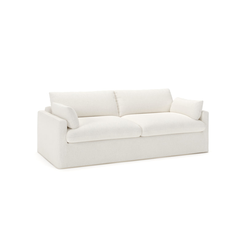 Luna 90" Cotton Sofa, Apollo Alpaca Boucle