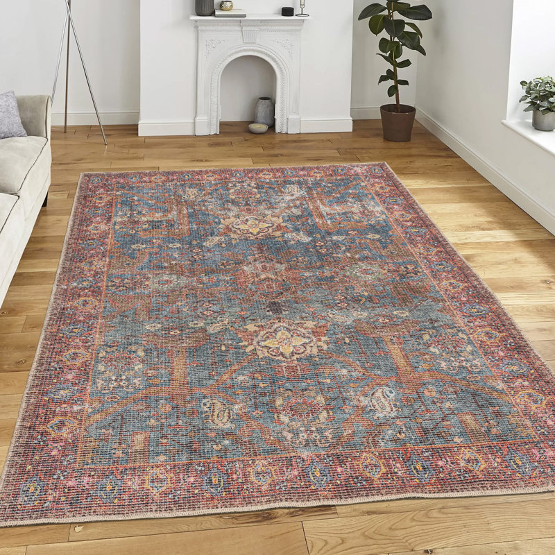 Tapis en coton Lauma, Rectangle 3 pi 9 po x 5 pi 7 po