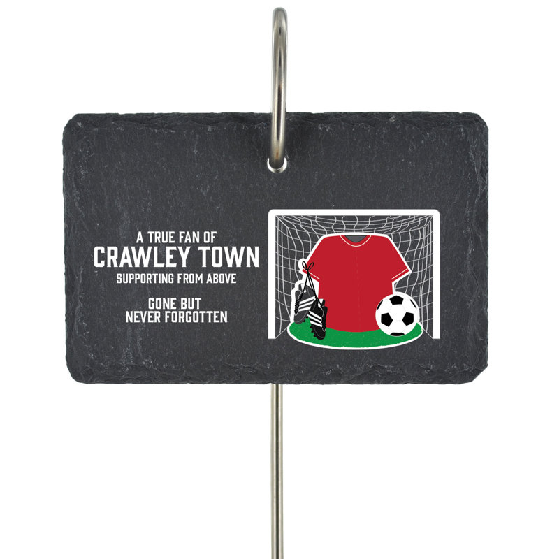 Borchert Crawley Town Fan Football Slate Grave Marker Memorial Plaque
