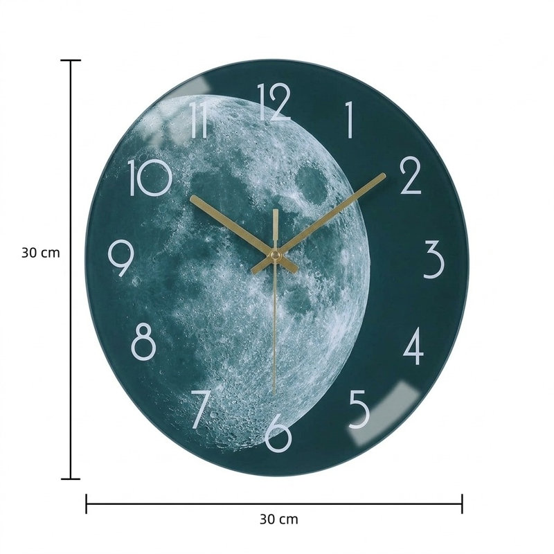 Glass Analogue Wall Clock
