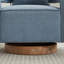 Fauteuil demi-tonneau pivotant à dossier creux de 29,1 po de largeur avec base en bois-130076991