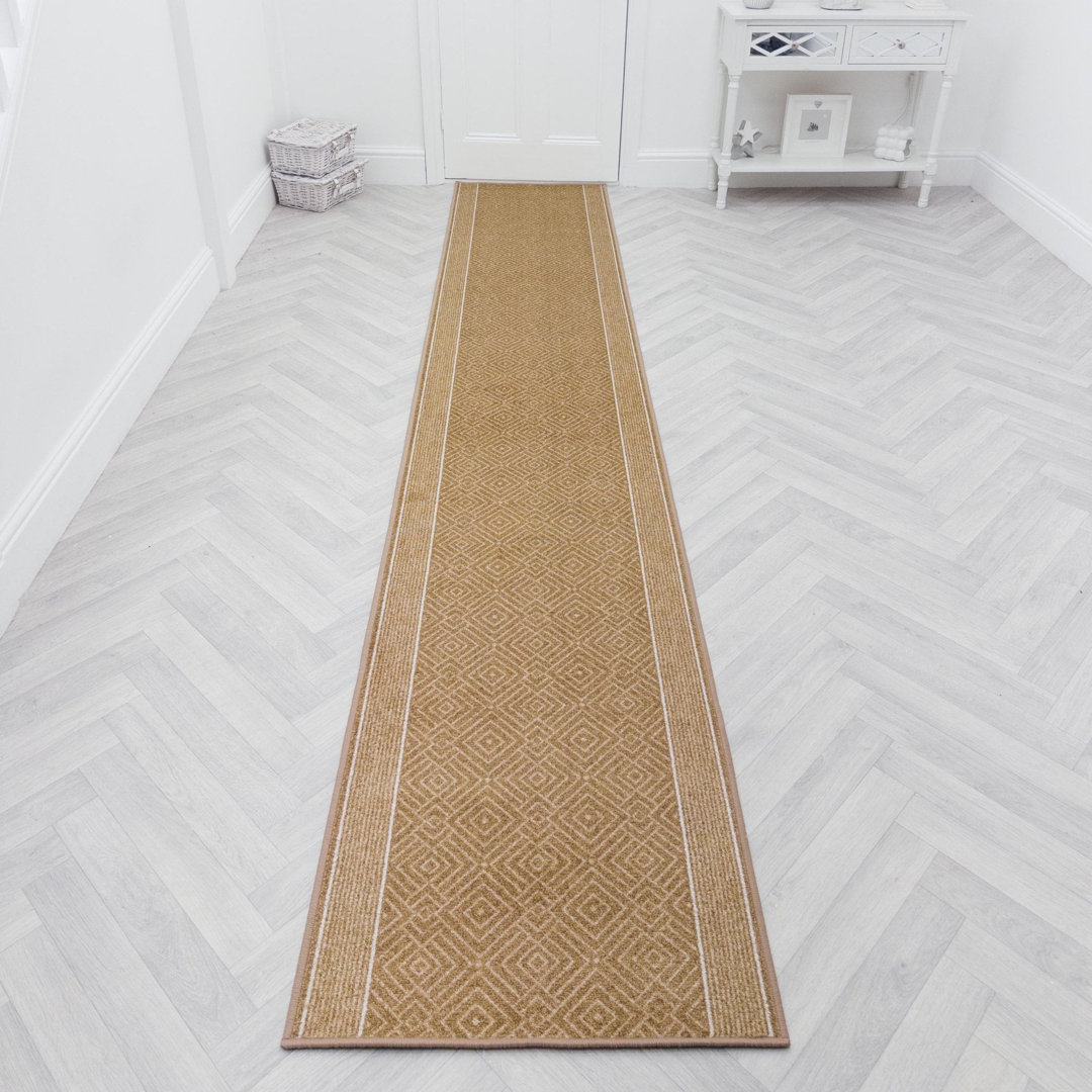 Walton Beige Hallway Runner Rug – Soft, Comfortable & Non-Slip Carpet for Hall, Kitchen & Corridor