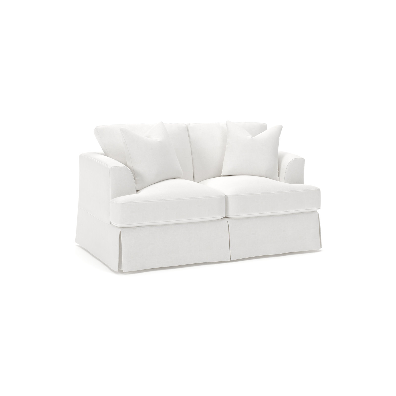 Lucia 66" Loveseat, Drusky Moonglow Sustain® Basketweave