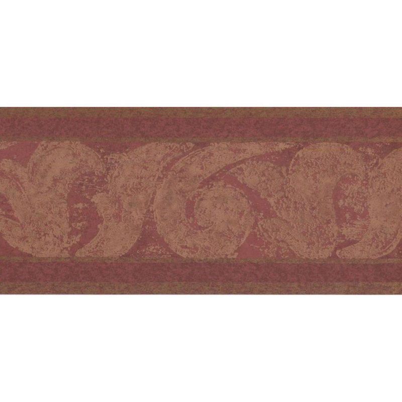 Lailah 15' L x 9" W Wallpaper Border, Red