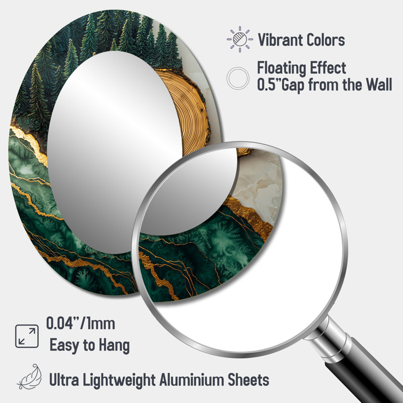 Miroir mural Bold Forest, 40 po x 30 po