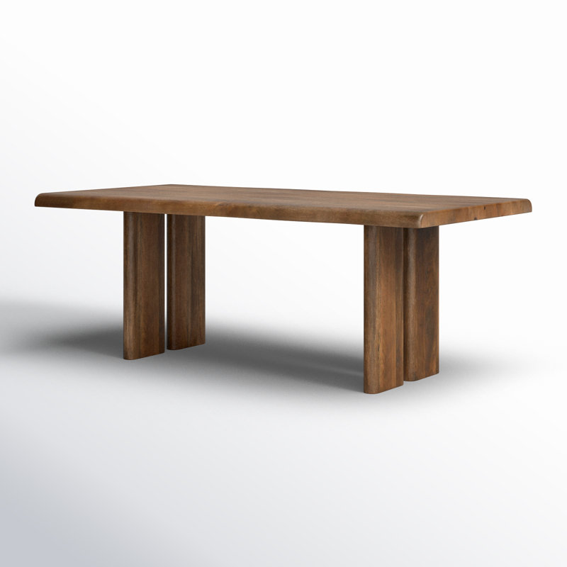 Adina Large Brown Solid Acacia Wood Dining Table