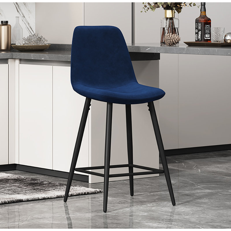 Pottershill 64cm Bar Stool, Dark Blue