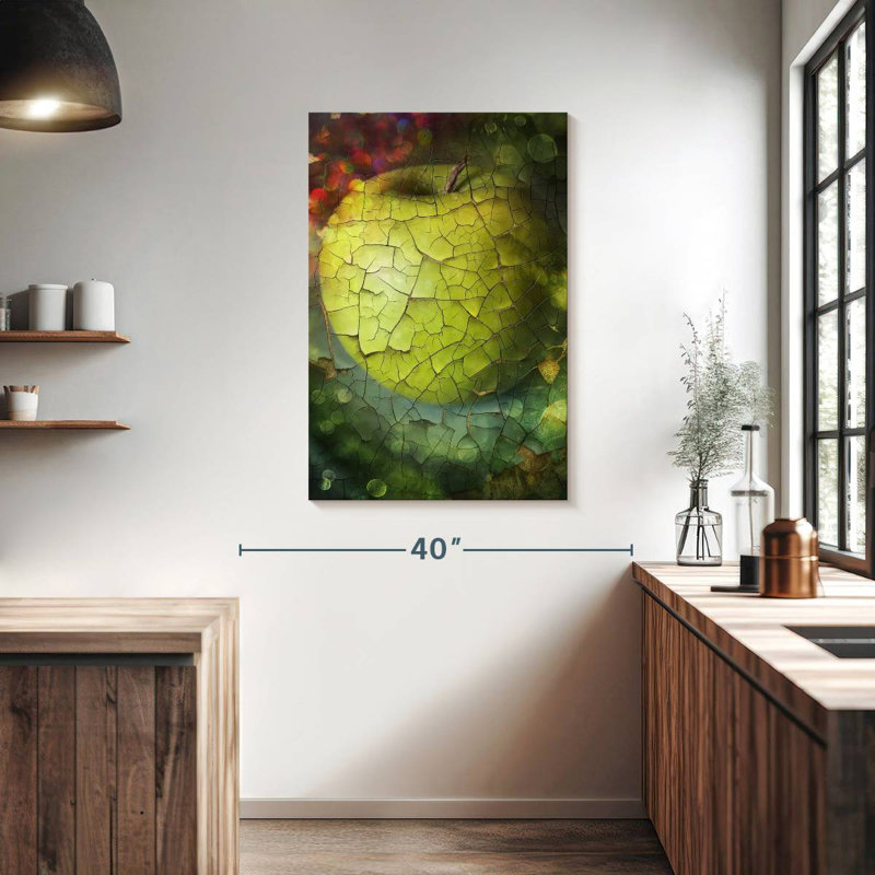 Yarlin Fragmented Green Apple, 39" H x 26" W
