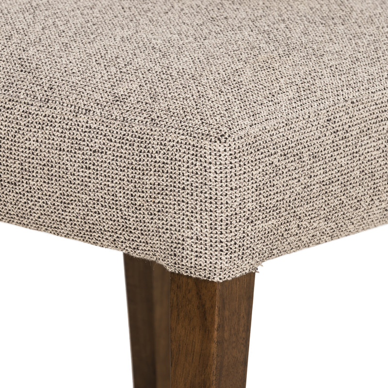 Side Chair in Charcoal, Polyester/Leather Nubuck Charcoal, Brown