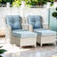 Deb Wicker Patio Chairs with Cushions-595934966