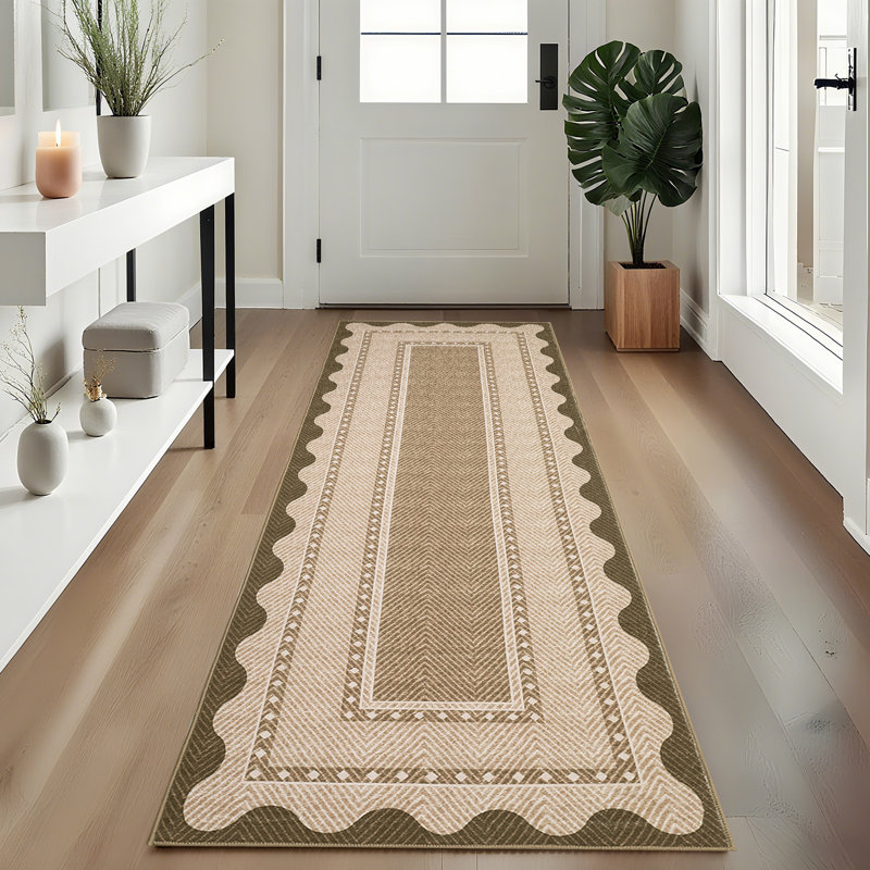 Area Rug, Beige, Runner 60 x 230 cm
