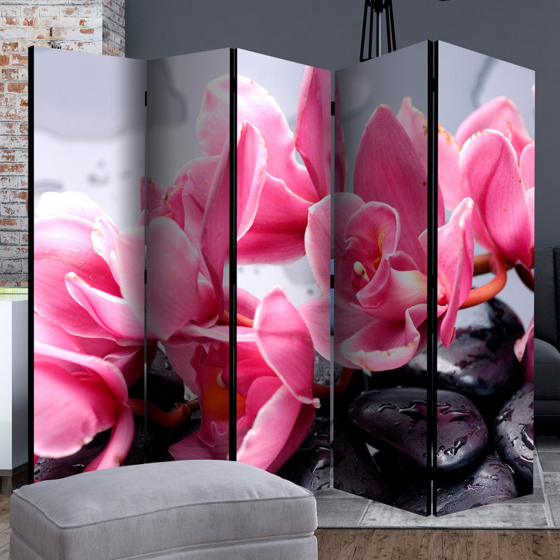 Kurken 172 cm H Solid Wood Folding Room Divider, 5