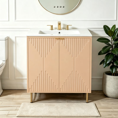 30" Modern  Free-Standing Single Bathroom Vanity