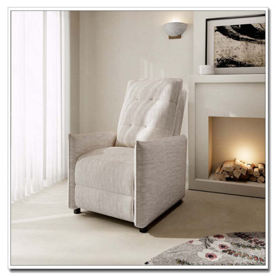 Chenille Fabric Recliner Chair