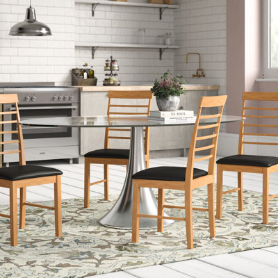 Grande Possibilita Oval Glass Top Metal Base Dining Table