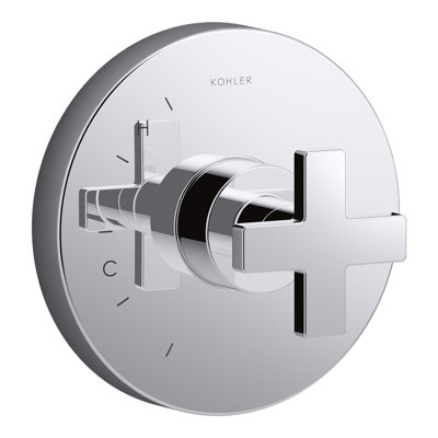 Composed Thermostatic Faucet Trim with Cross Handle