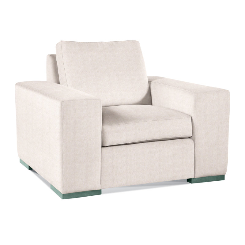 Memphis Armchair, White Sugar Performance; 0863-91, Honey