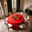     4 pièces / paquet de nappes rondes de couleur unie en polyester de Noël de 120 pouces de couleur unie, disponibles en plusieurs couleurs, parfaites pour la décoration de mariage, la décoration intérieure et la conférence, cet accessoire de cuisine durable est lavable à la machine. Rouge-615113031