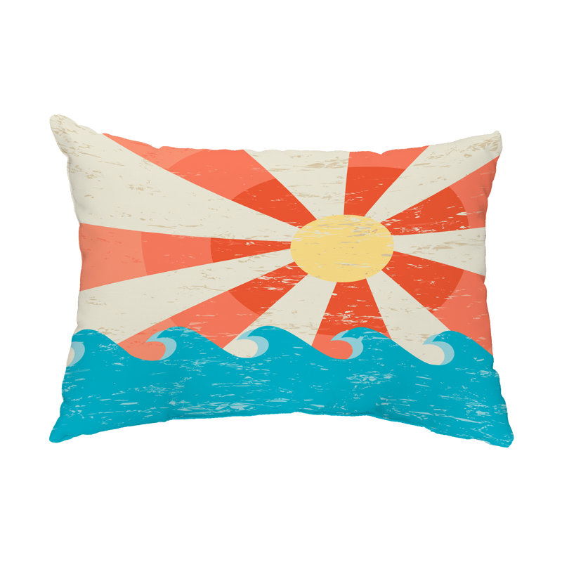  Housse et insert de coussin d'extérieur pour l'extérieur, Beige / Bleu / Orange
