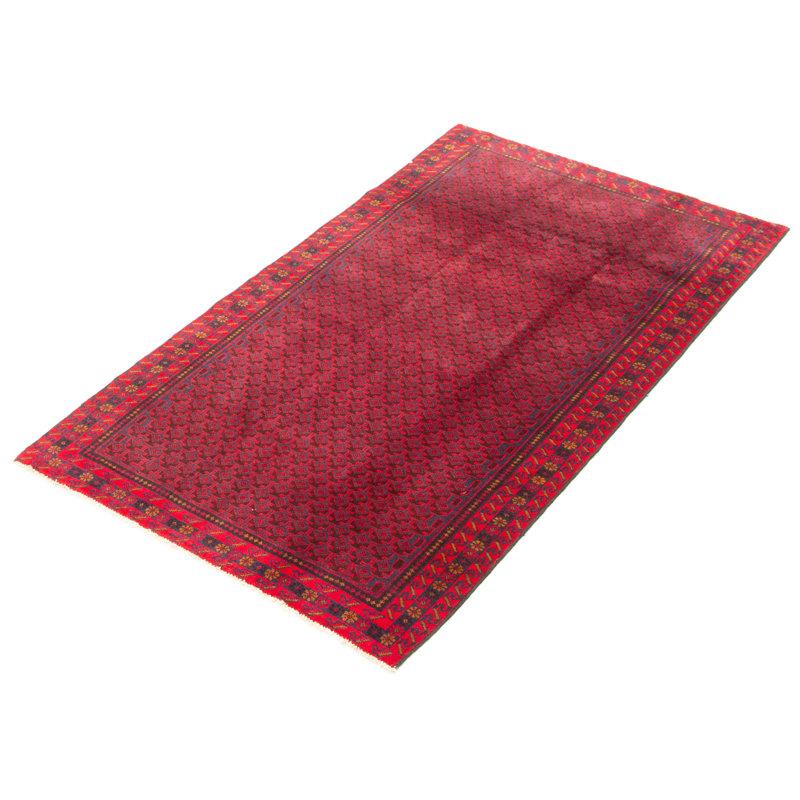 Tapis bleu foncé Teimani 3 pi 6 po x 6 pi 2 po