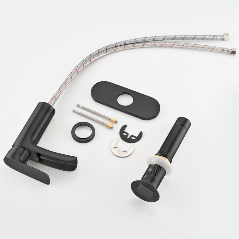 Robinet pour salle de bain à poignée simple et bec simple