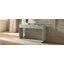 Console, 3 tiroirs de rangement, tablette de présentation, pieds courbés
