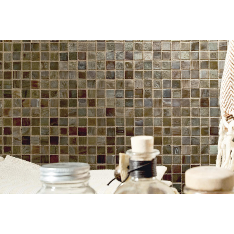 Sandalwood 5/8" x 5/8" Glass Mosaic