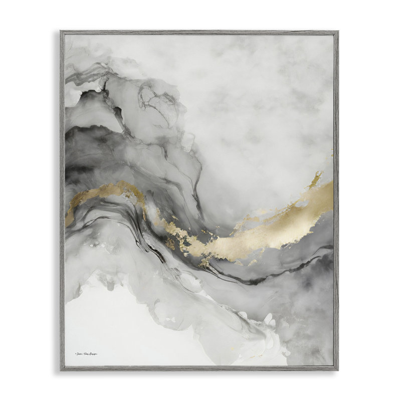 «Grey & Glam Geode», art de la giclée encadrée par Seven Trees Design, Estampe numérique Farmhouse, H 14 po x l 11 po