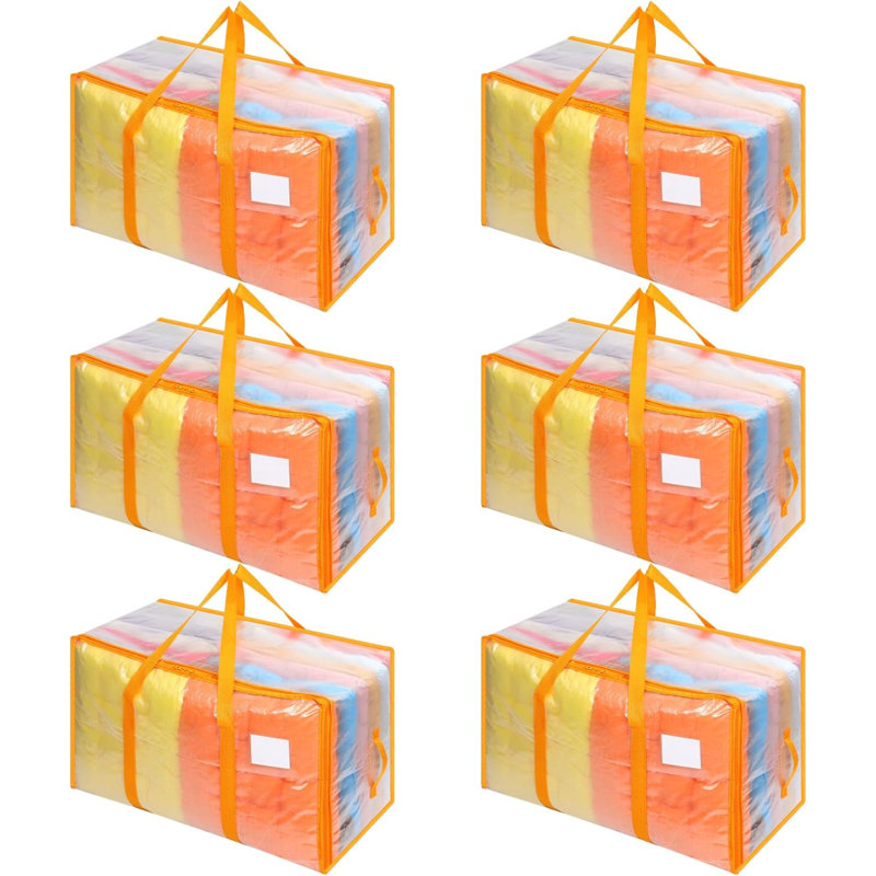 Brayden Studio Storage Tub & Tote, Orange