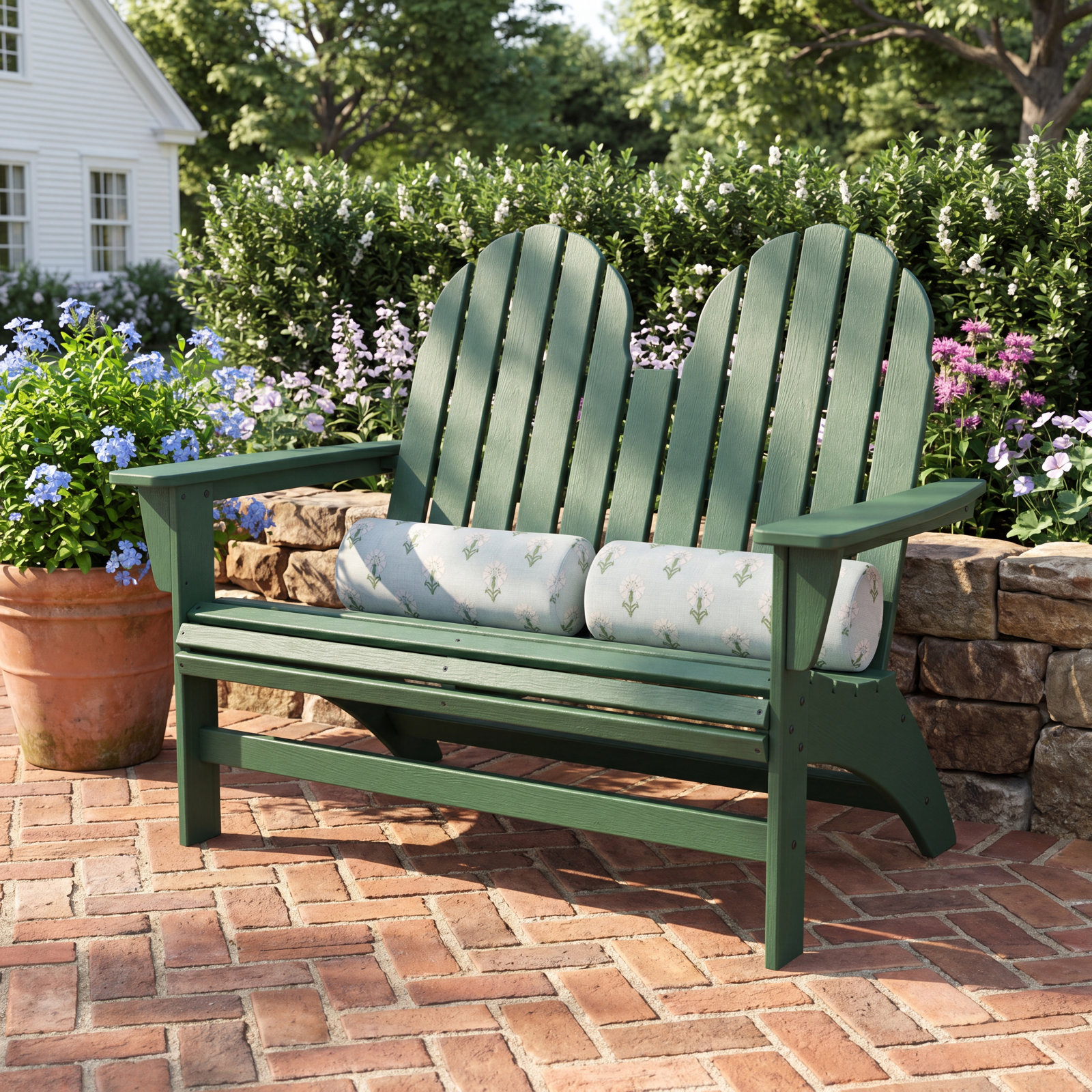 POLYWOOD® Vineyard 50" Patio Bench, Green