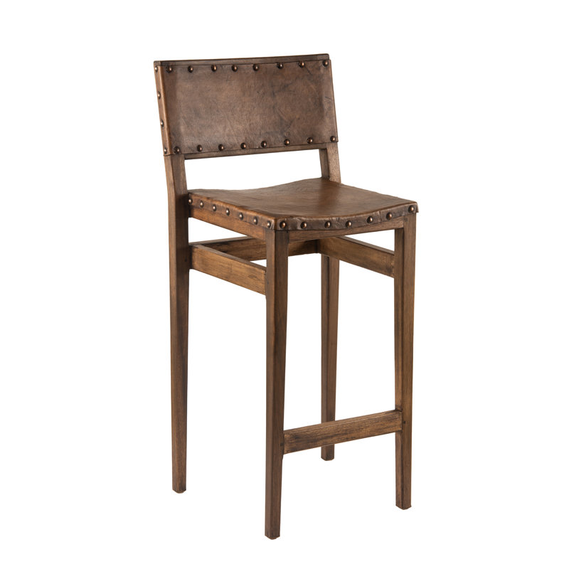 Kalla Counter Stool with Solid Wood Frame, 42" H x 19" W x 16.5" D