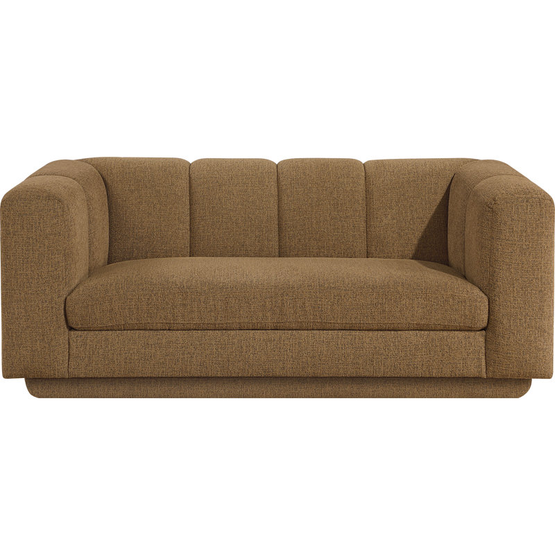 Causeuse en tissu 70,25 po Chiquita, Tissu brun