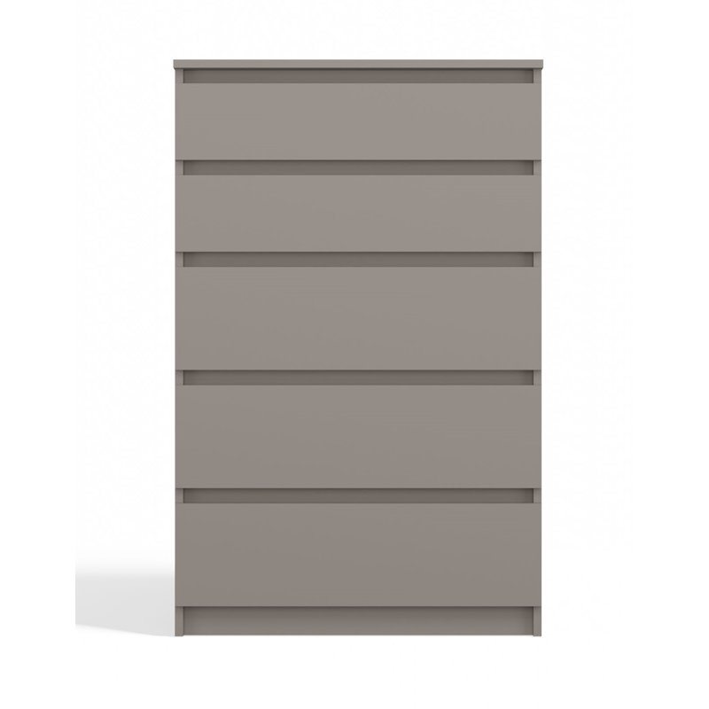 Tonya 5 Drawer 70cm Chest of Drawers, Grey