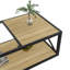 Table basse moderne pour la chambre à coucher et le salon, plateau en bois trempé et bois aggloméré, table basse de style industriel-129464739