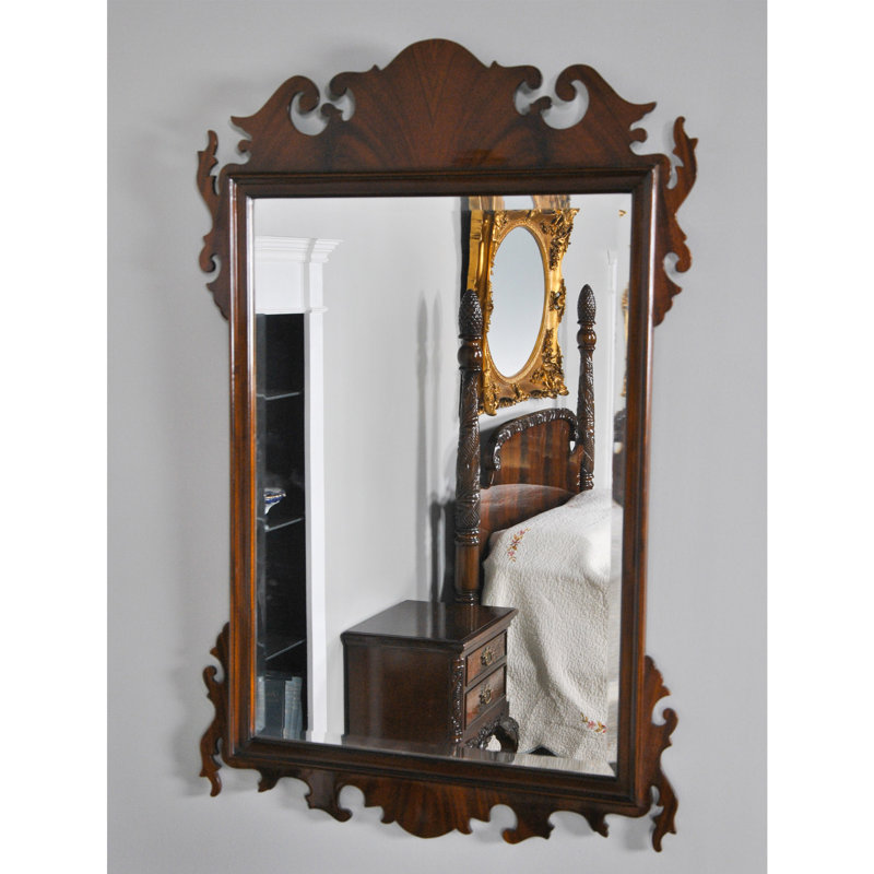 Miroir d’appoint biseauté traditionnel acajou Gillette