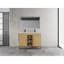Meuble-lavabo autoportant 48 po avec lavabo double en résine et tablettes réglables