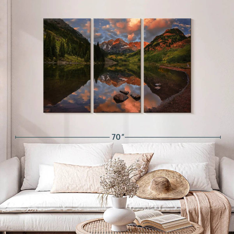 Alvord Maroon Bells Mountain Lake, 32" H x 50" W