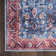 Machine Washable Persian Blue Brick Area Rug