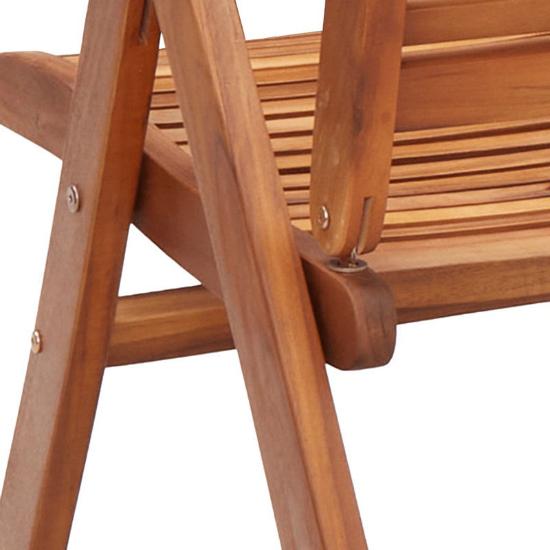 Solid Wood Garden Chair With Cushion Folding Chair Set