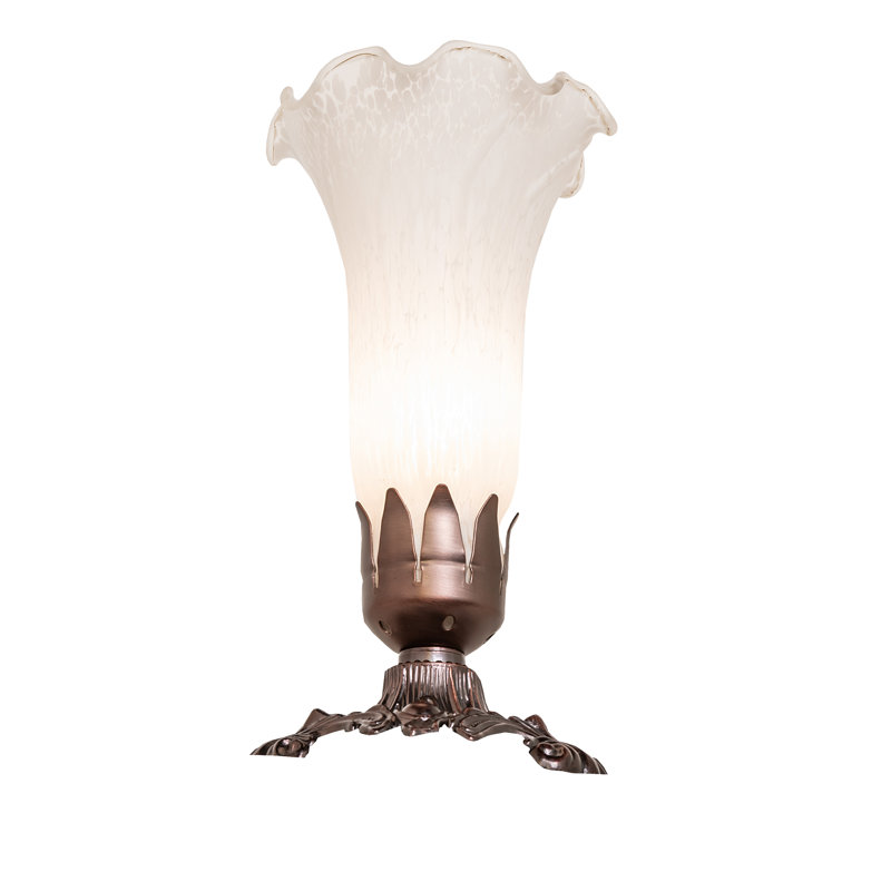Meyda Tiffany & Stained Glass Table Lamp, White