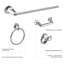 Porte-serviettes mural Alta Bay 18 po, finition nickel brossé-24816218