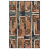 Zoe Bios By Jaipur Living Balsa HNC04 Handmade Abstract Peach and Blue Area Rug (8'x10')