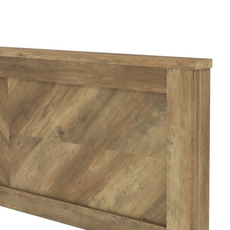 Advaith Modern 3 Piece Bedroom Set, Knotty Oak