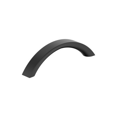 Parabolic 3-3/4 inch (96mm) Center-to-Center Matte Black Cabinet Pull - 25 Pack