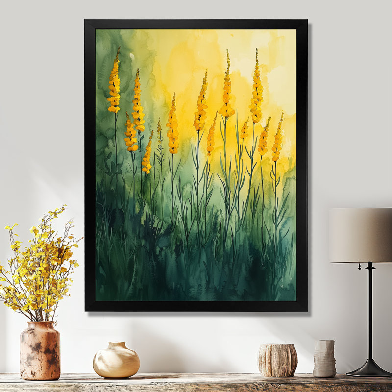 Nabors - art mural floral, Noir, H 20 po x l 12 po, Reproduction encadrée d'une seule photo