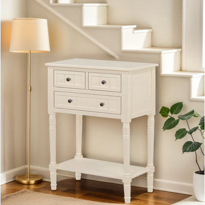 Console Table With 3 Drawers And Bottom Shelf