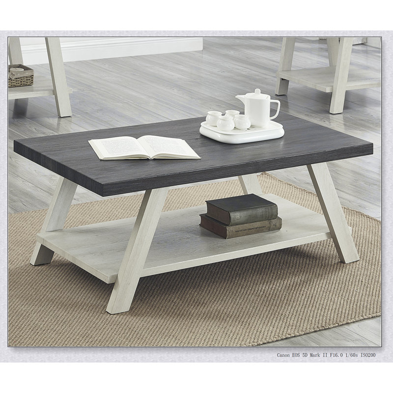 Table basse Athens, Gris anthracite, Beige