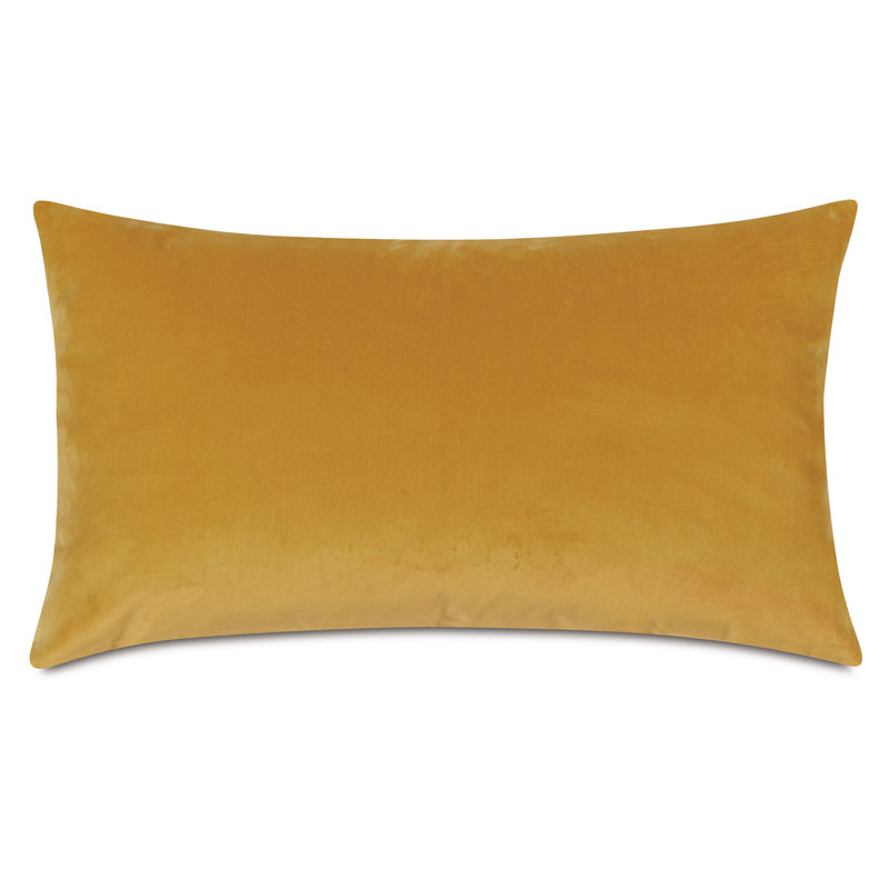 Uma Velvet Lumbar Pillow Cover & Insert, Mustard