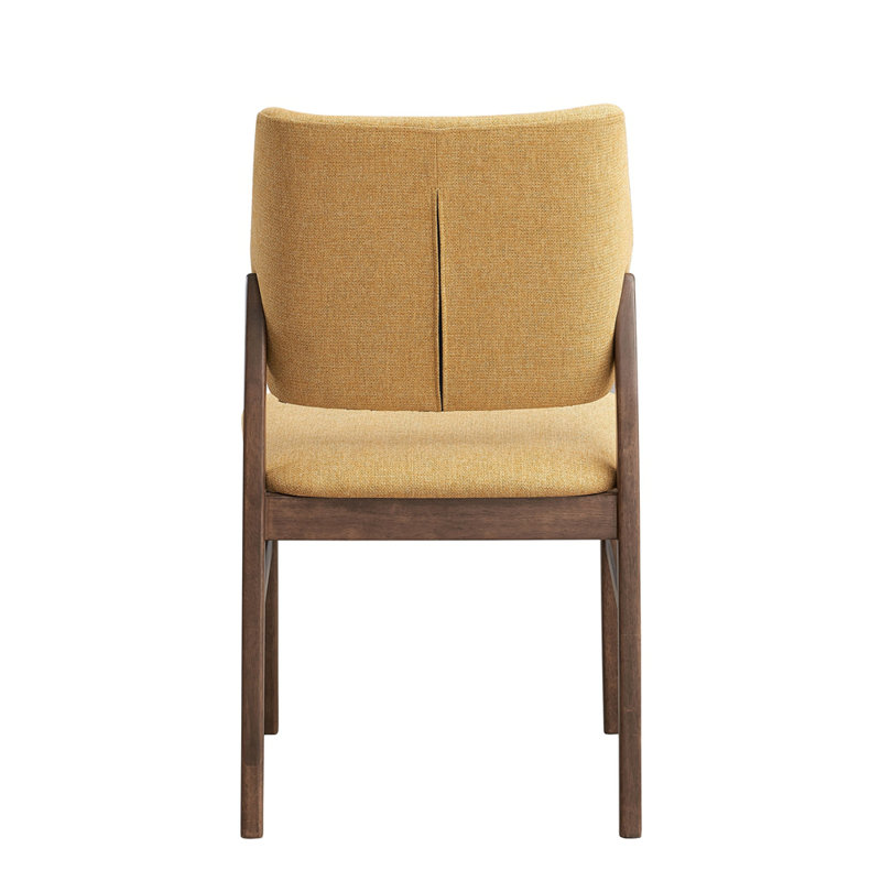 Chaise d'appoint Sarha en tissu et finition noyer (ensemble de 2)
