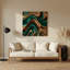 «Biomorphic Abstraction 29», art mural en métal vert-1388136223